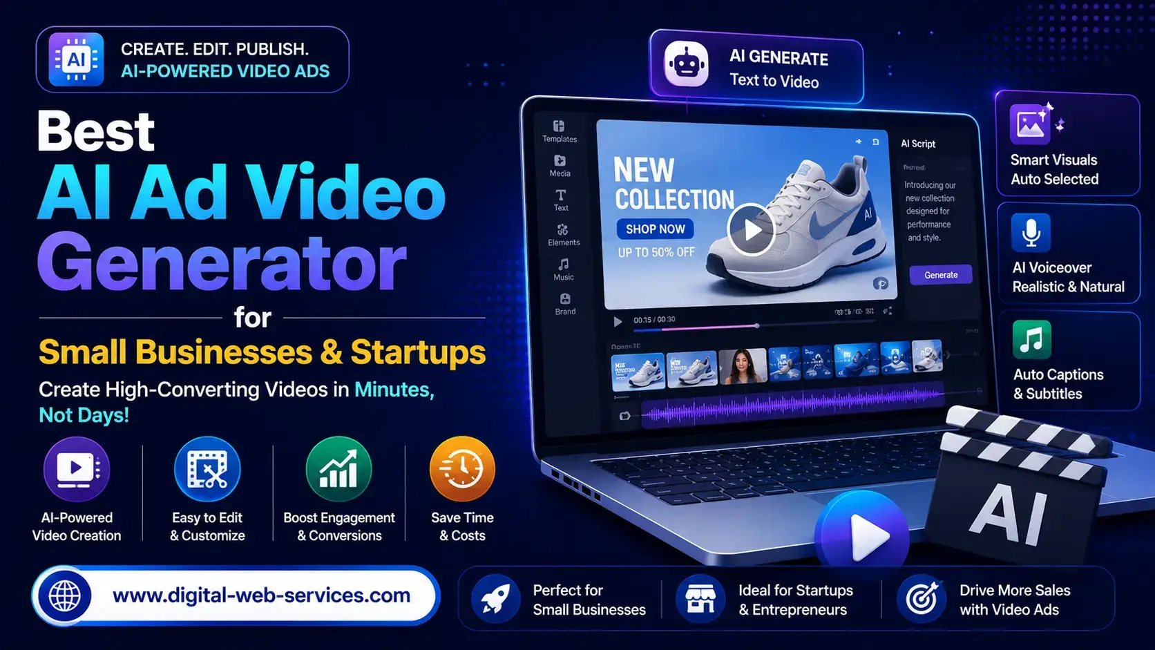 Best AI Ad Video Generator for Small Businesses & Startups