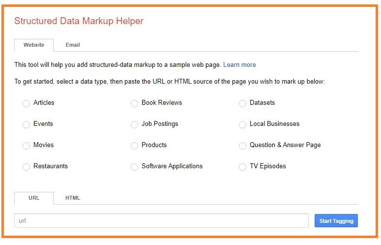 Google's Structured Data Markup Helper