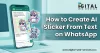How to Create AI Sticker From Text on WhatsApp
