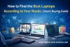 How to Find the Best Laptops According to Your Needs