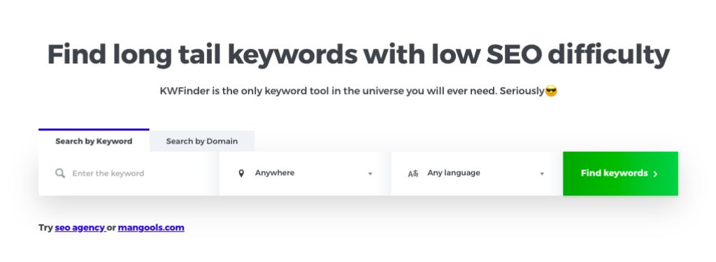 KwFinder Tool Review