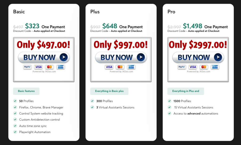 Chameleon Mode Pricing and Plans