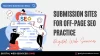Submission Sites For Off-page SEO Practice