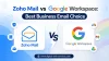 Zoho Mail vs Google Workspace