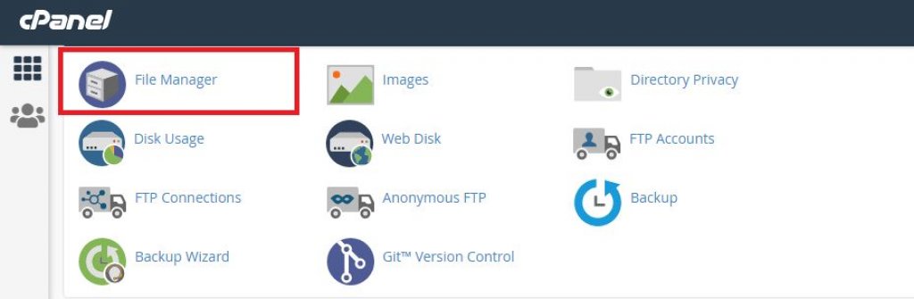 cPanel file manager