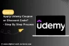 how to apply Udemy coupon