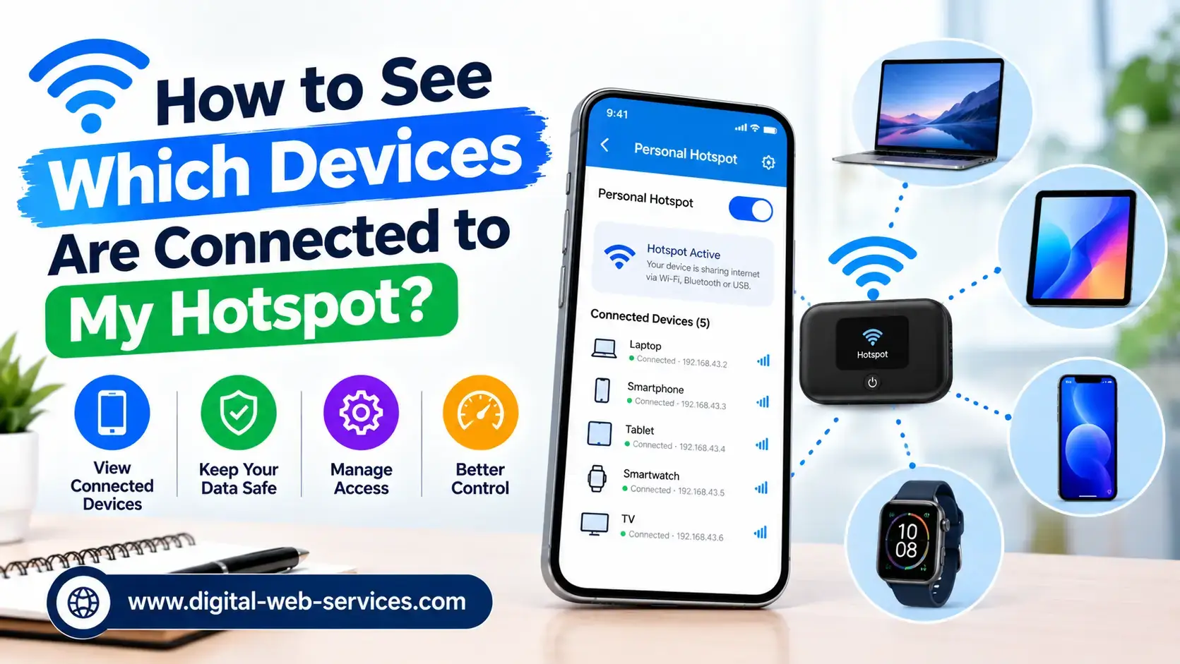 how to see which devices are connected to my hotspot
