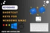 keyboard Shortcut Keys for Windows and Mac