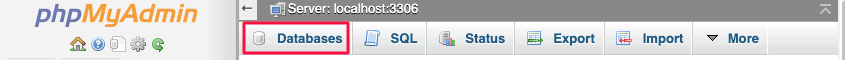 phpmyadmin databases