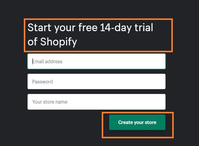 shopify 14 days free trial