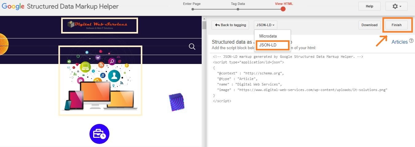 structure data markup- json-ld markup