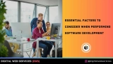 Essential Factors to Consider When Performing Software Development 